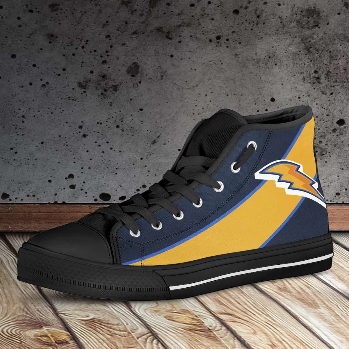 Fan Art LA Chargers Canvas High Top Shoes