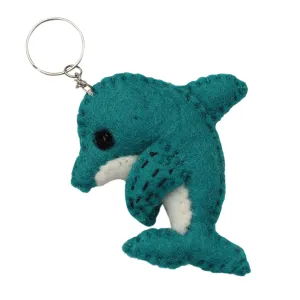 Felt Dolphin Key Chain Global Groove (A)