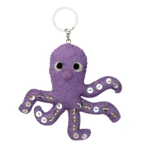 Felt Octopus Key Chain Global Groove (A)