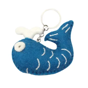 Felt Whale Key Chain Global Groove (A)