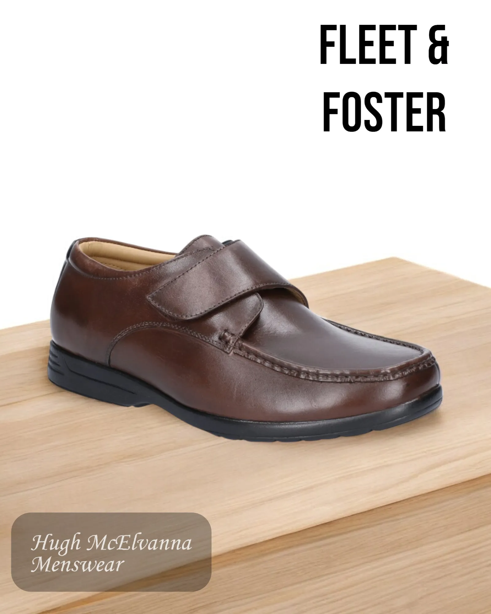 Fleet & Foster - EXTRA WIDE Velcro Shoe