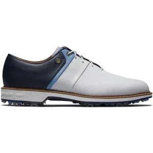 FootJoy Premiere Series Packard Spiked Waterproof Shoes - White/Blue/Navy