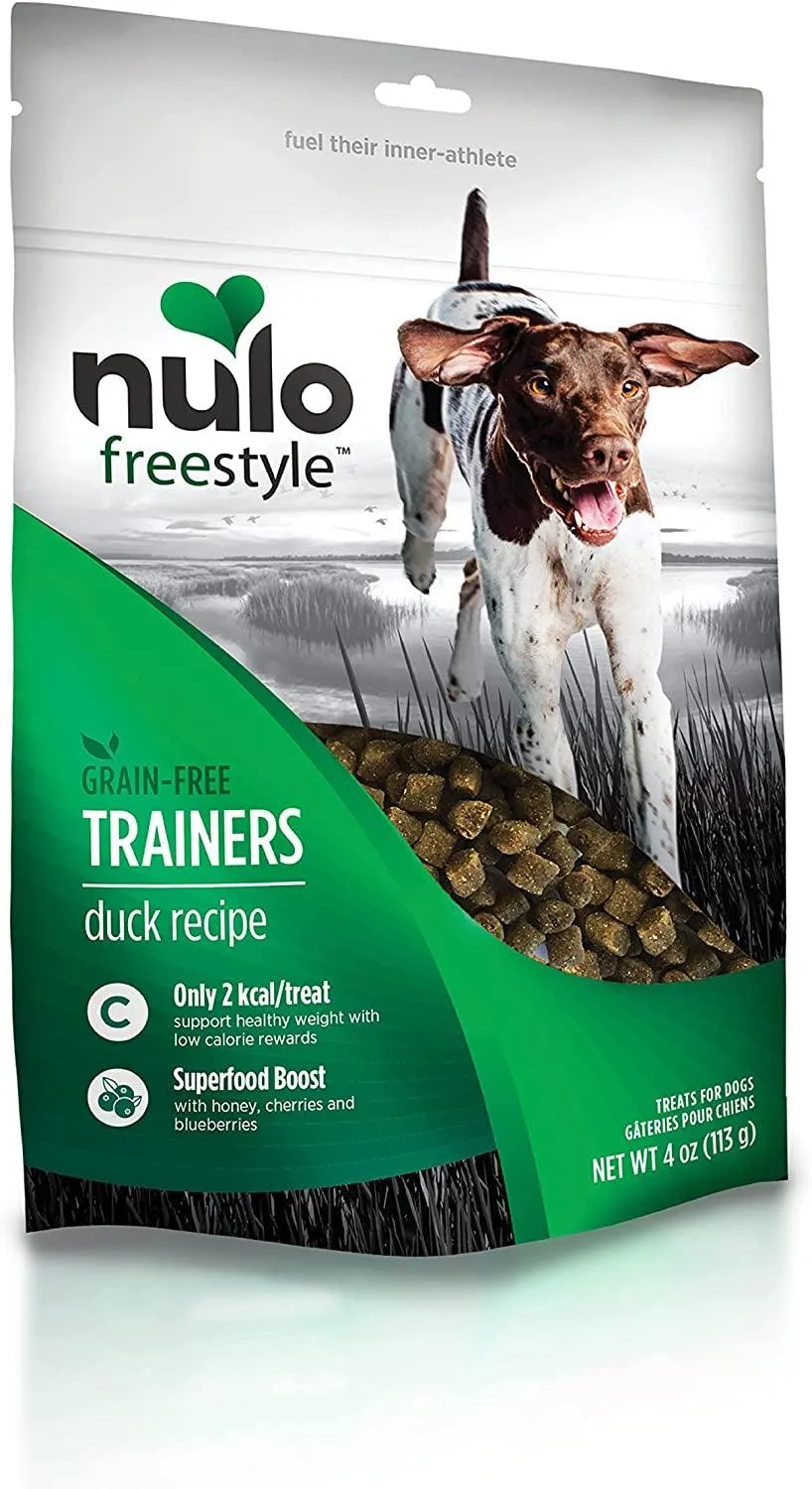 Freestyle Trainers Dog Treats: Grain Free Dog Training Treats - Healthy Low Calorie Treat Reward for Adult and Puppy Dogs - Gluten Free Dog Treat for Any Size or Breed - Duck Recipe - 4 Oz Bag