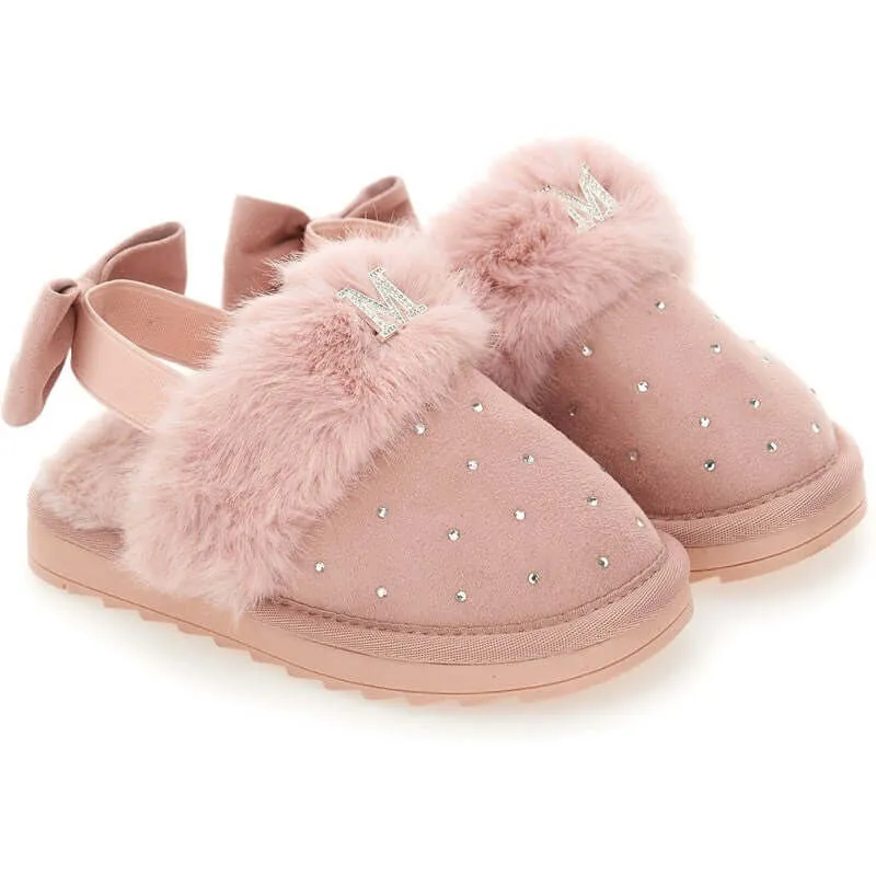 Girls Pink Fluffy Shoes