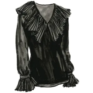 Glamorous V-ruffle Blouse