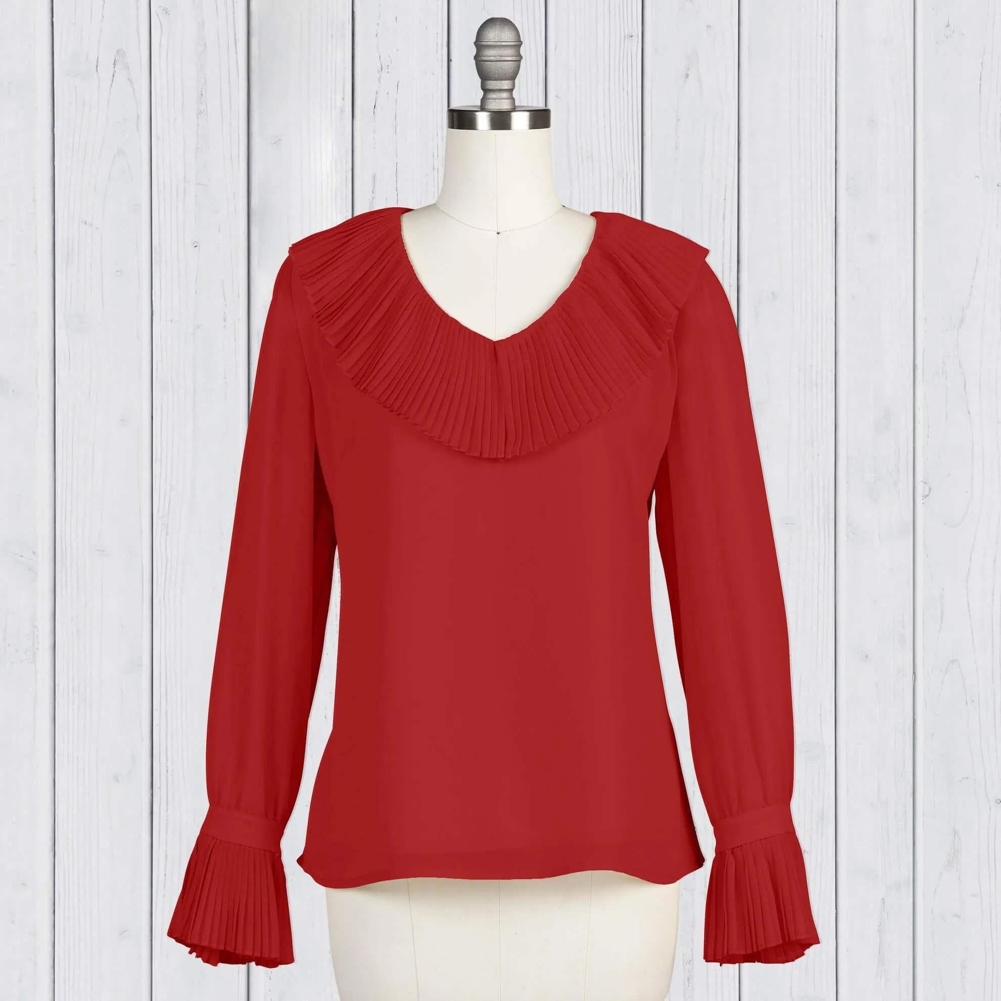 Glamorous V-ruffle Blouse