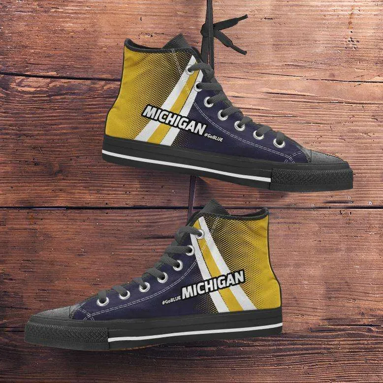 #GoBlue Michigan Canvas High Top Shoes