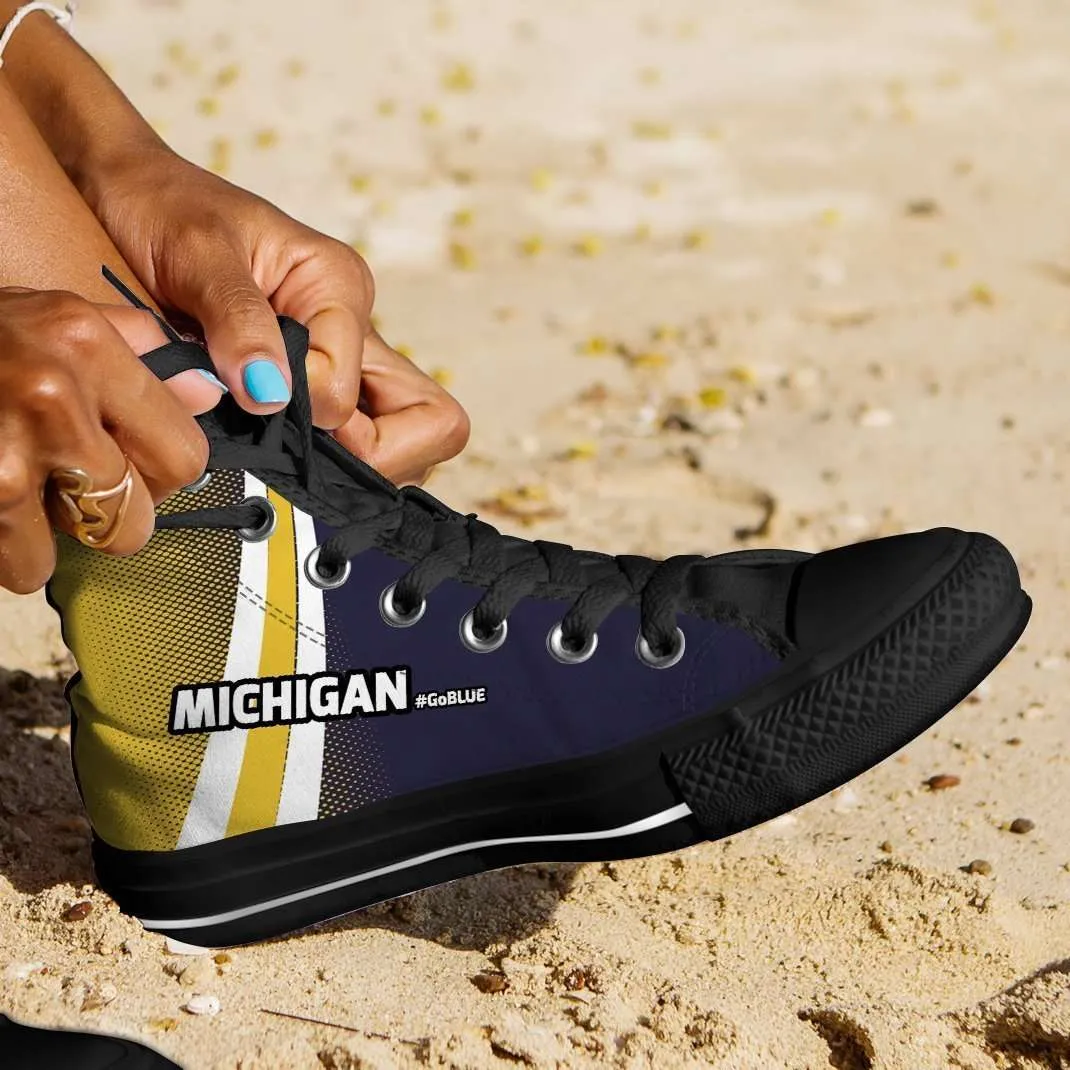 #GoBlue Michigan Canvas High Top Shoes