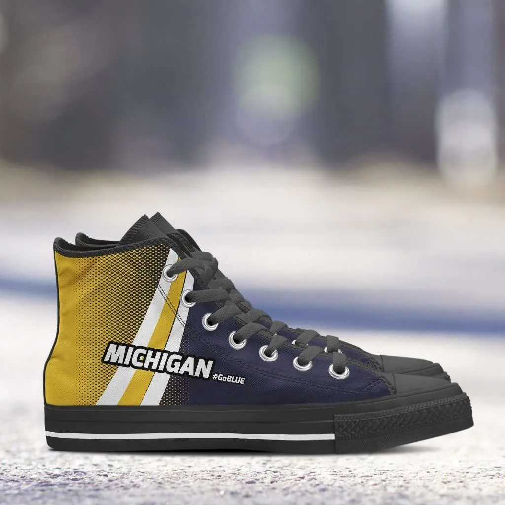 #GoBlue Michigan Canvas High Top Shoes