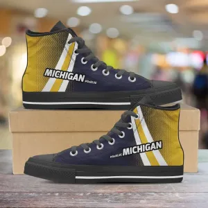 #GoBlue Michigan Canvas High Top Shoes