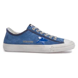 Golden Goose Chic Blue Suede Low-Top Sneakers