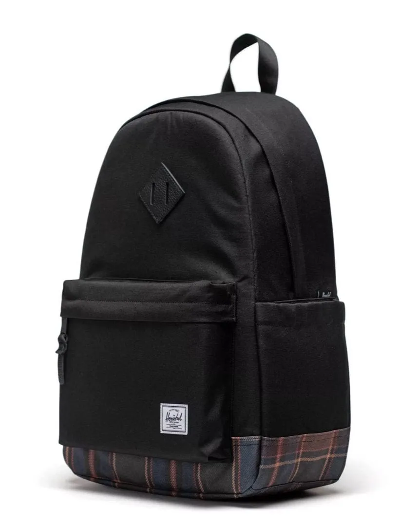 Herschel Heritage Backpack - Black / Winter Plaid