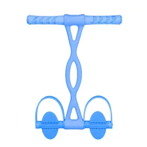 Home Fitness Pedal Tensioner Sit-Up Aid Multifunctional Elastic Rope, Specification： Little Waist Crystal (Blue)