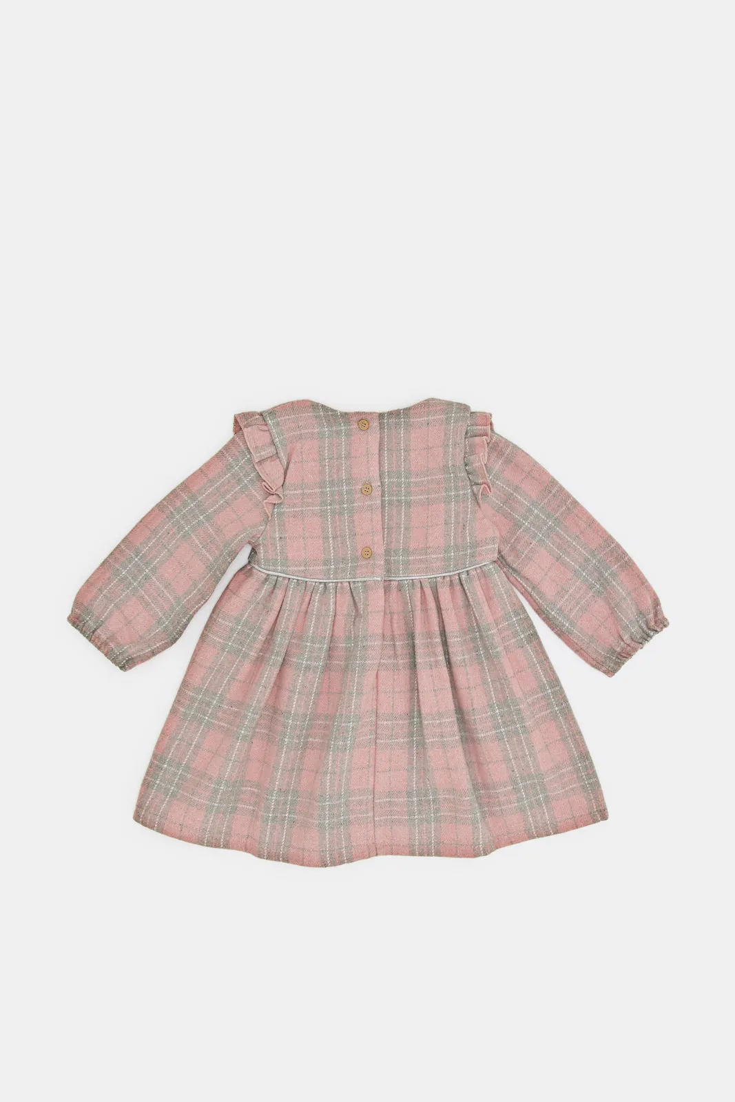 Infant Girls Pink Checkered Dress