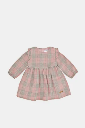 Infant Girls Pink Checkered Dress