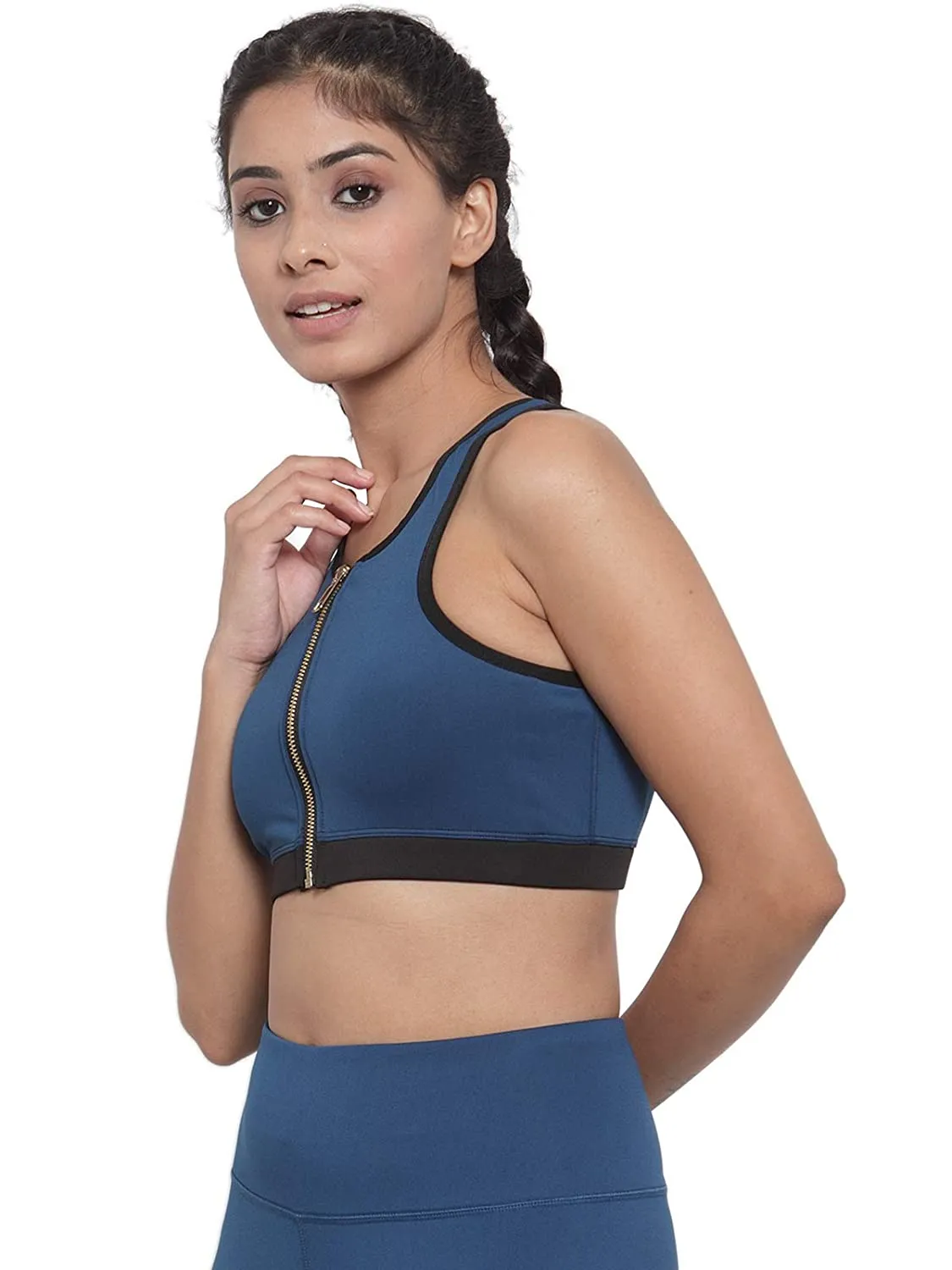 Invincible Women's Front Zip Sports Bra