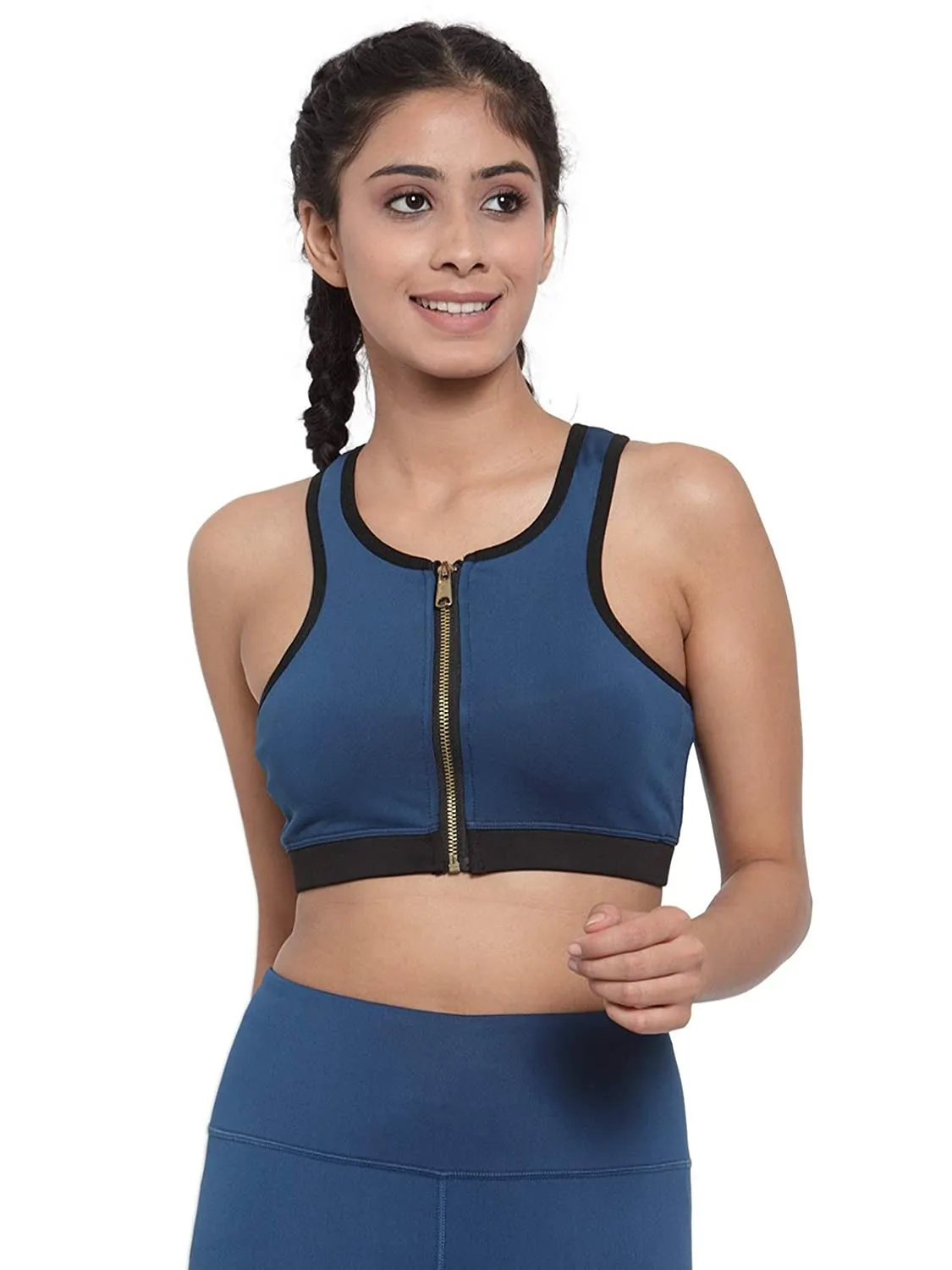 Invincible Women's Front Zip Sports Bra