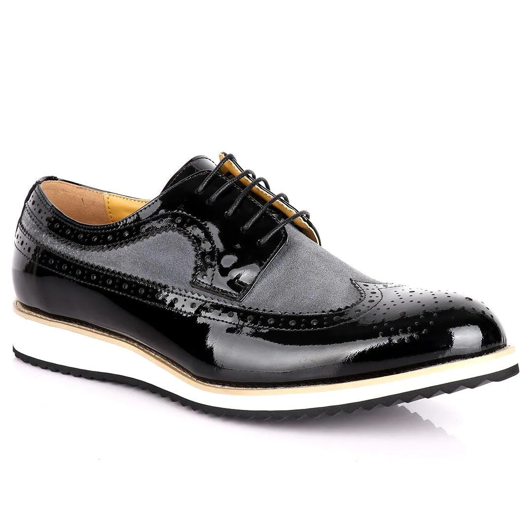 John Menson Welted Classic Black Grey Shoe