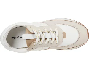 Kickoff Trainer Sneakers in Neutral Colorblock Leather Madewell, cream