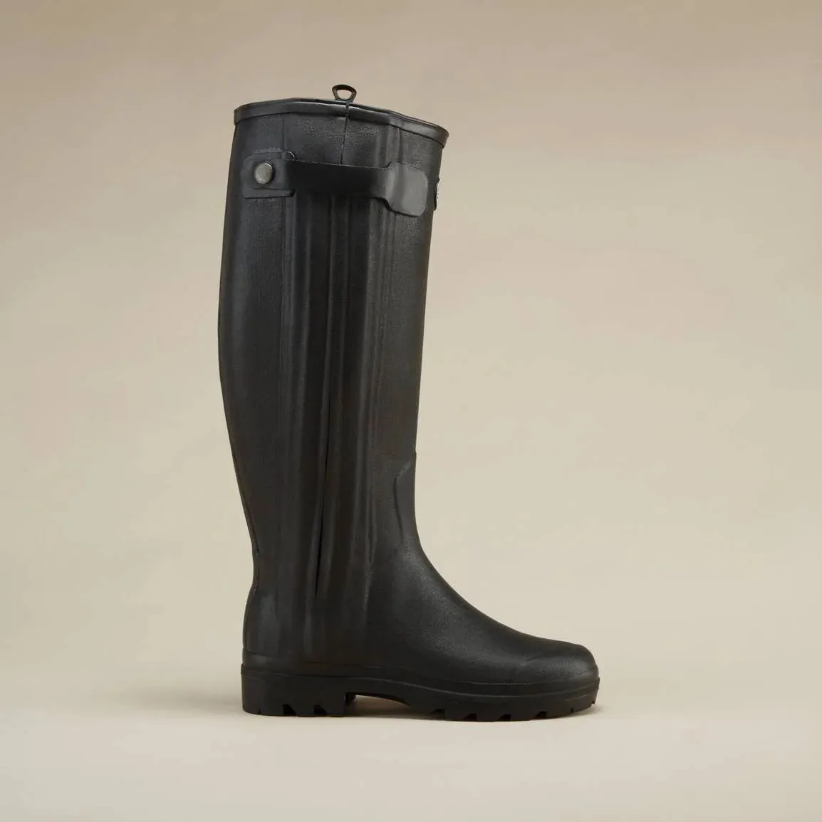 LE CHAMEAU Chasseur Boots - Ladies Leather Lined Full Zip - Black