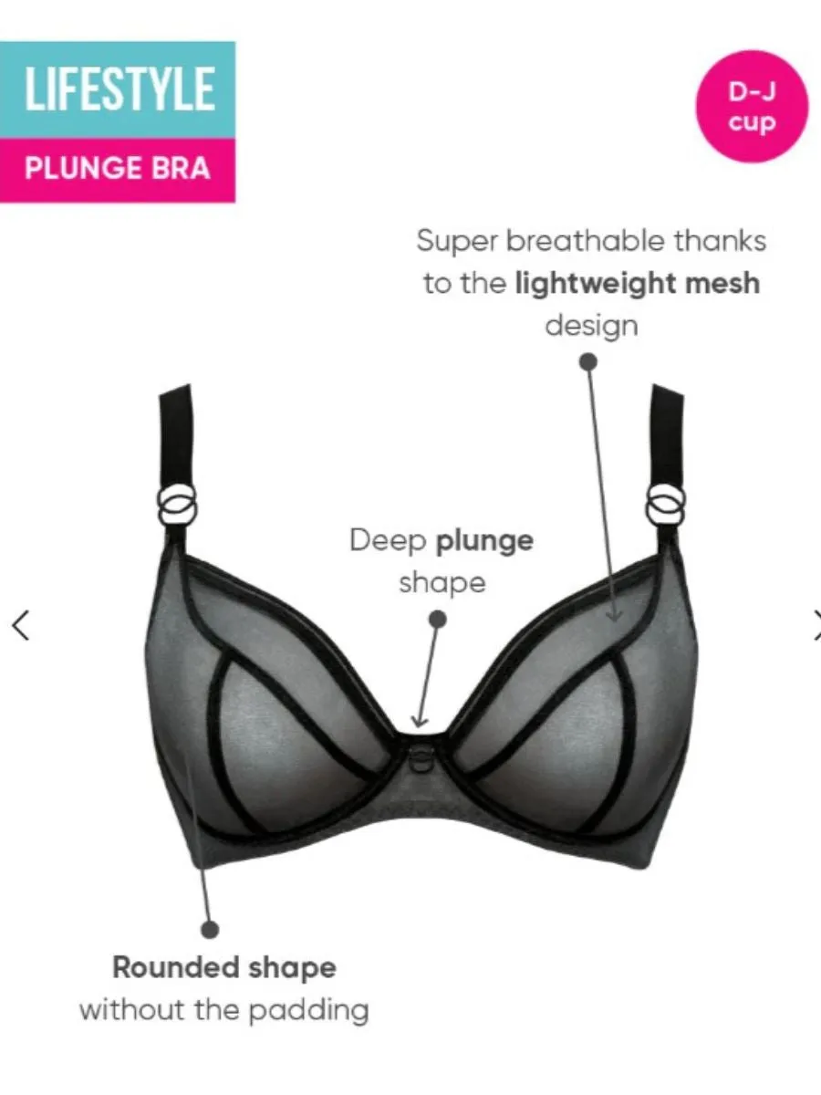 Lifestyle Plunge Bra - Bright Pink