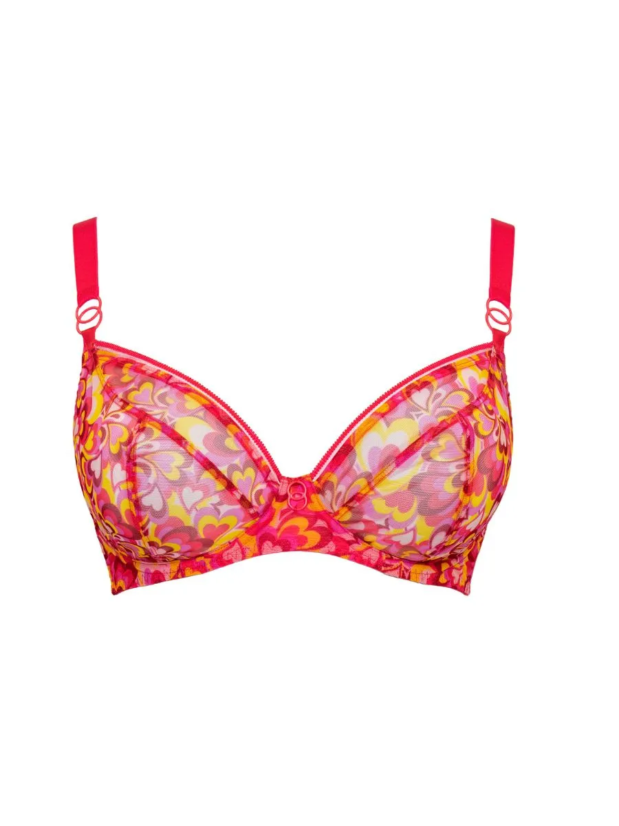 Lifestyle Plunge Bra - Pink Hearts