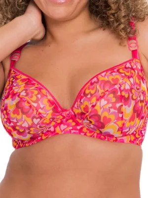 Lifestyle Plunge Bra - Pink Hearts