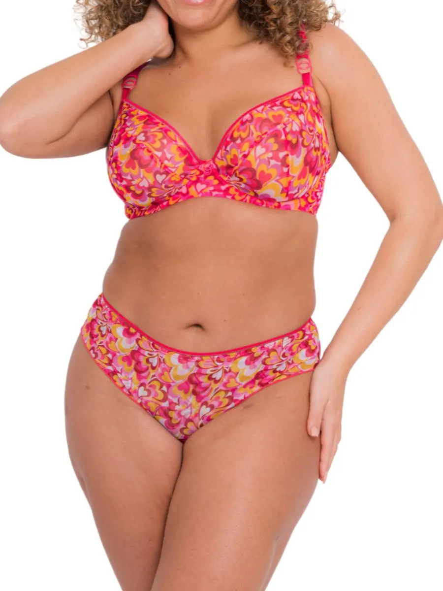 Lifestyle Plunge Bra - Pink Hearts