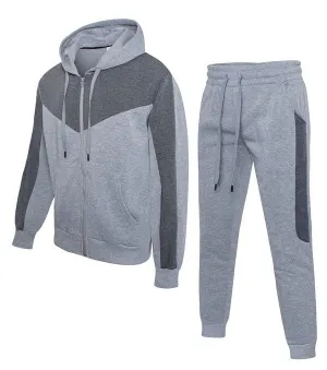 Light Grey Fleece Jogging Ensemble Active Comfort