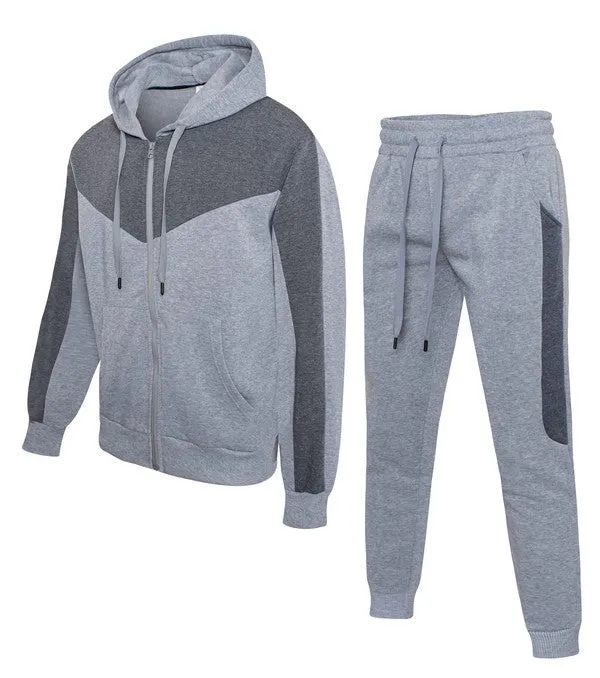 Light Grey Fleece Jogging Ensemble Active Comfort