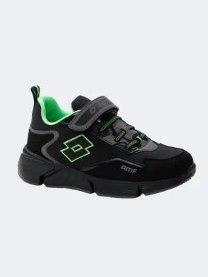 Lotto Libra Amf 5 Boys Lifestyle Shoes Black/Green