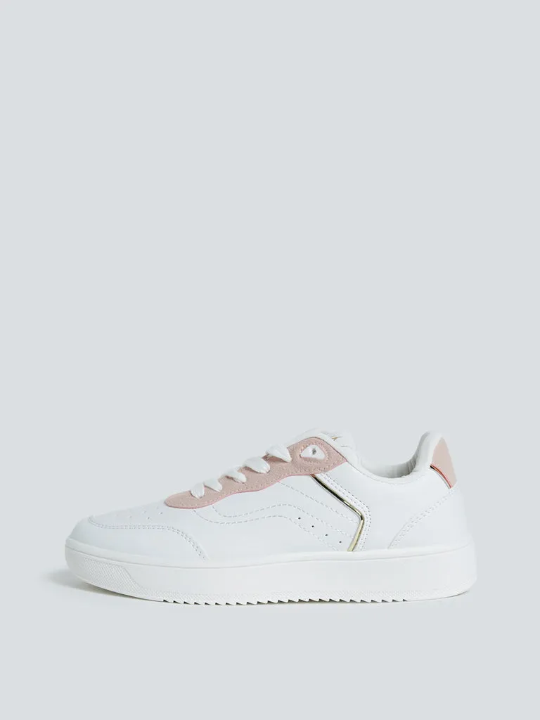 LUNA BLU White Colour-Blocked Sneakers