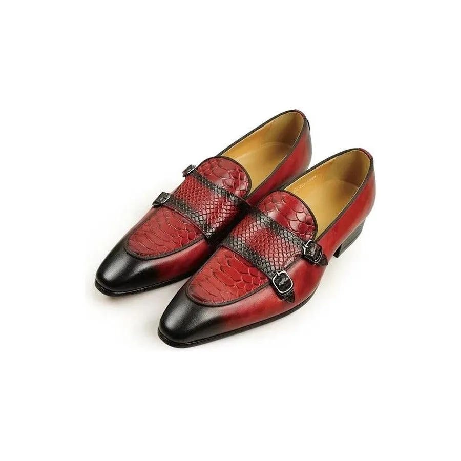 LuxCroc Exotic Metal Toe Slip-On Loafers