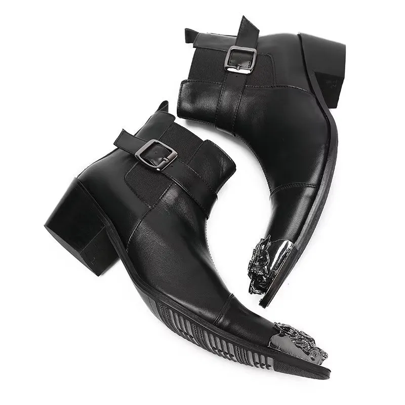 LuxeZip Genuine Leather Zipper Dress Boots