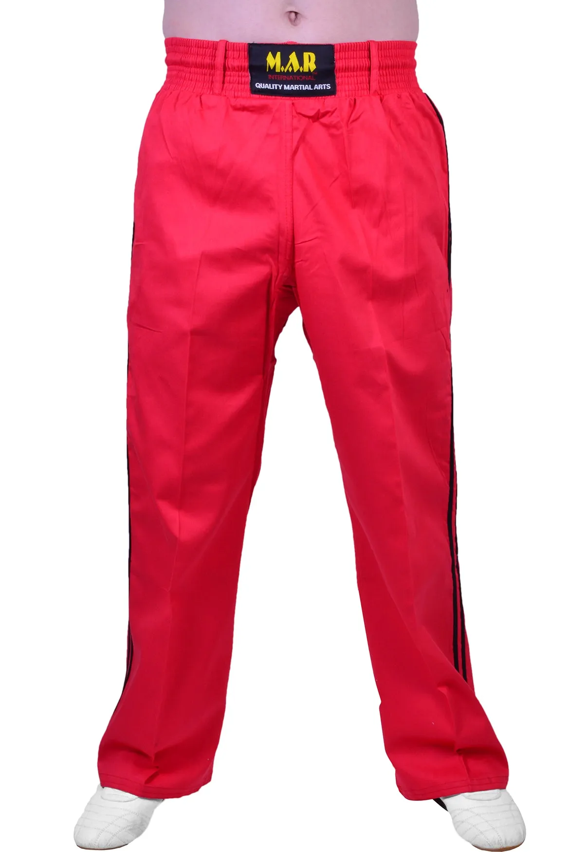 MAR-088D | Red & Black Kickboxing & Freestyle Two-Striped Trousers