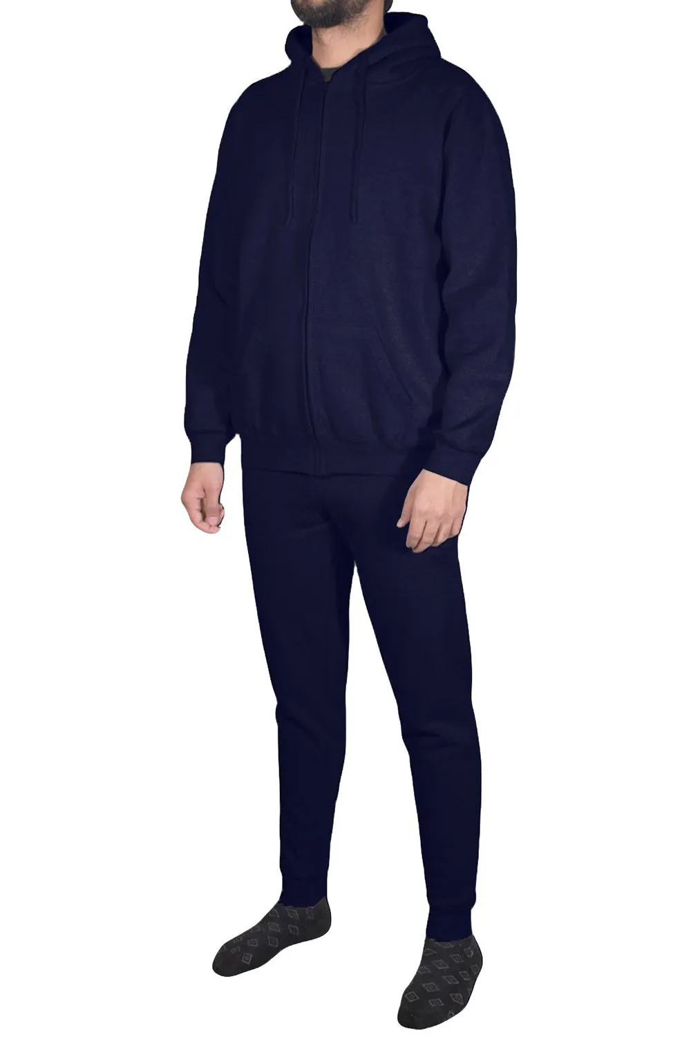 Mens Athletic Zipper Hooded Tracksuit