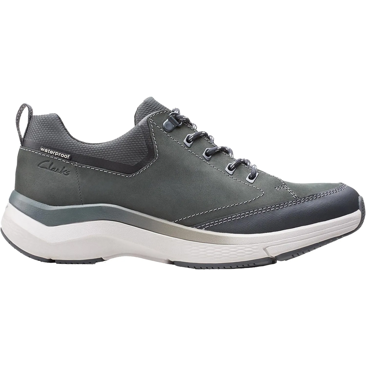 Men's Clarks Wave 2.0 Vibe Dark Grey Nubuck