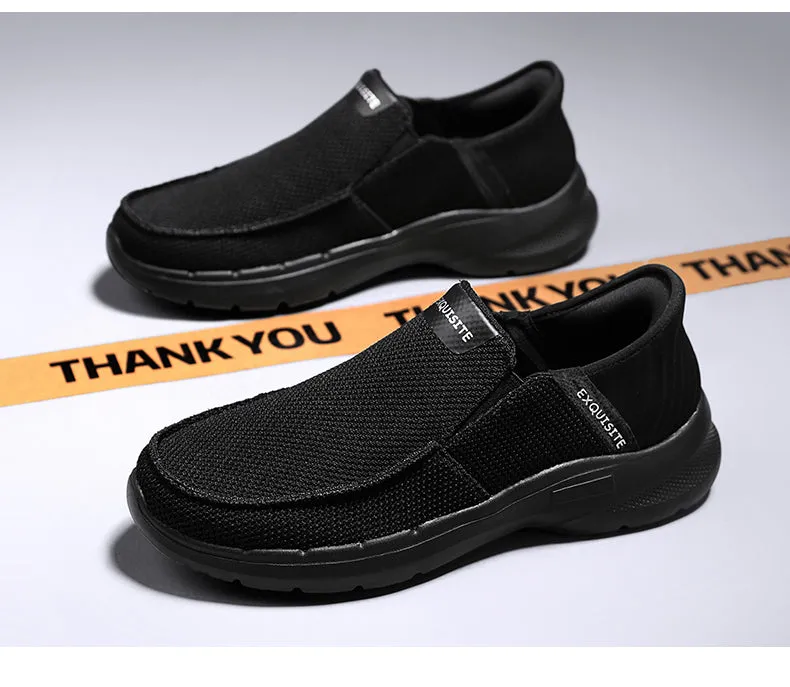 Men's Walking Shoes Slip on Loafers Lightweight Knit Comfortable  Casual Shoes