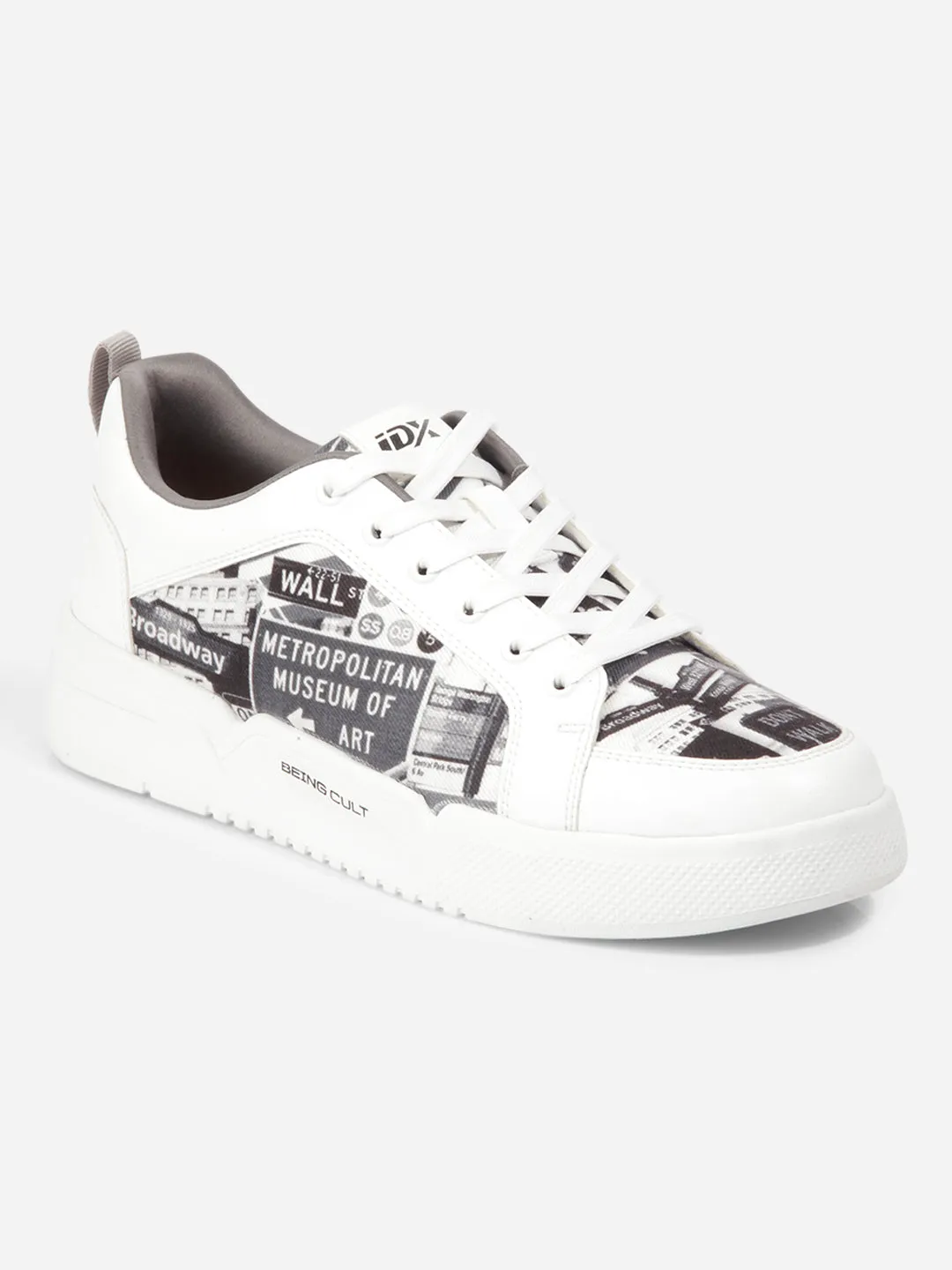 Men's White Graphic Print Sneakers IX6019