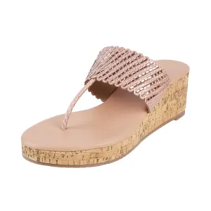 Metro Womens Synthetic Chikoo Slip Ons