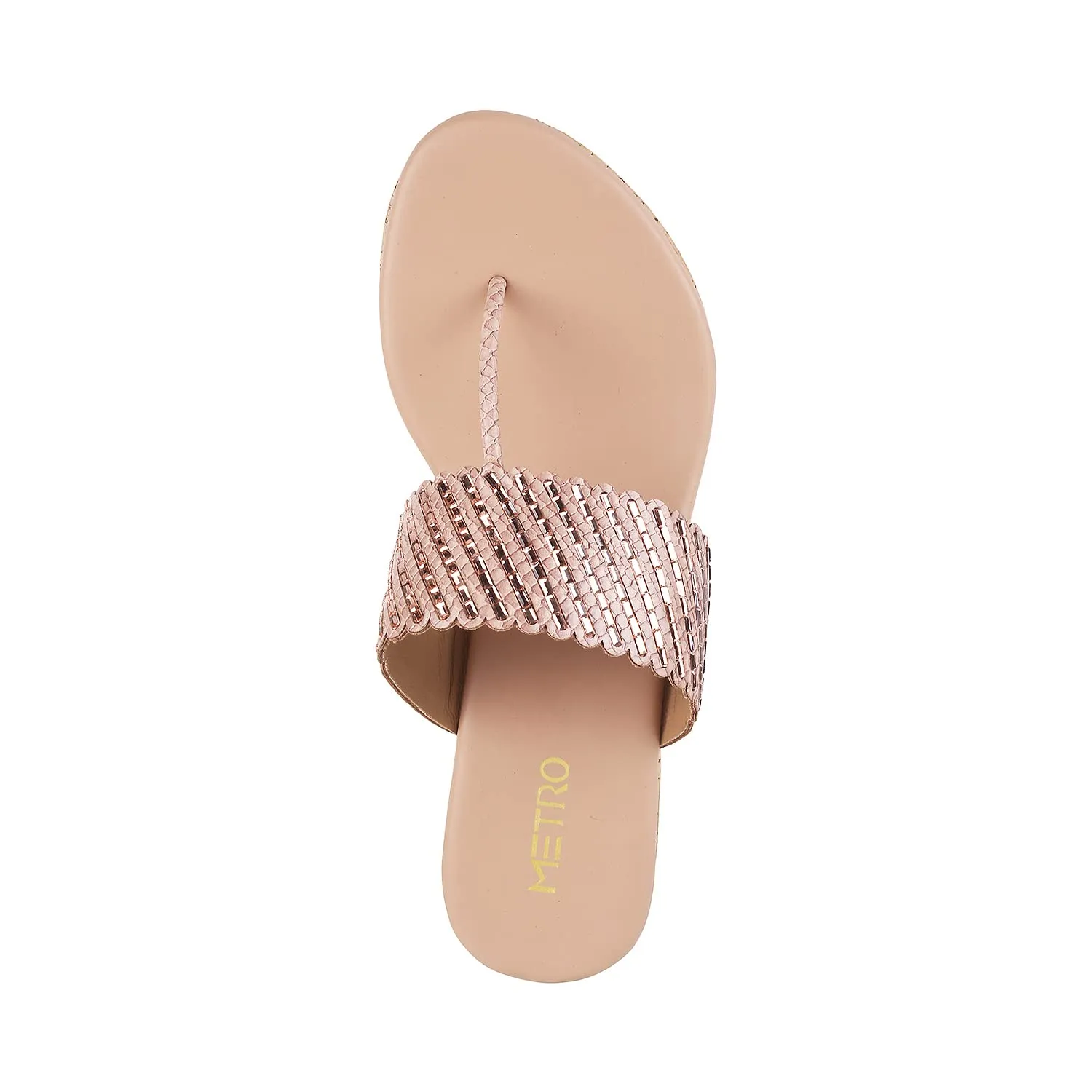 Metro Womens Synthetic Chikoo Slip Ons