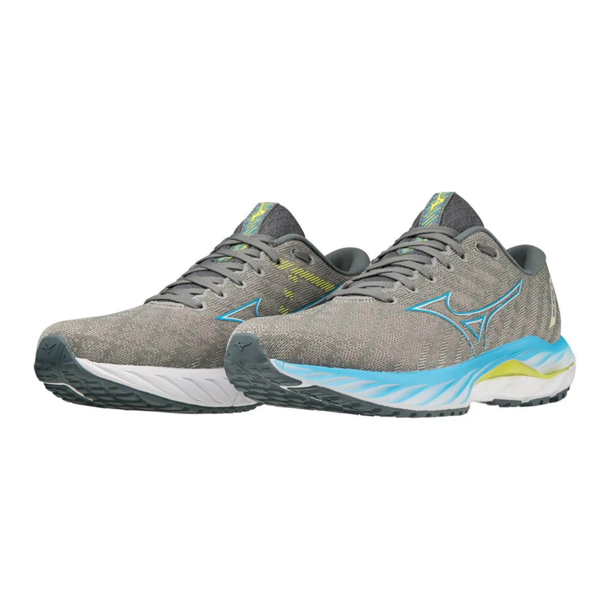 Mizuno Wave Inspire 19 Gray Blue Shoes