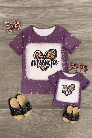 Mom & Me - "Mama & Mini" Leopard Heart Top