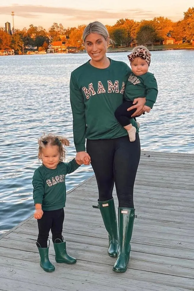 Mom & Me - "Mama & Sassy" Green Long Sleeve Top