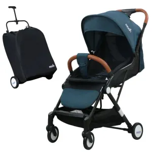 Moon Ritzi Cabin Stroller (Black/Blue Dots)