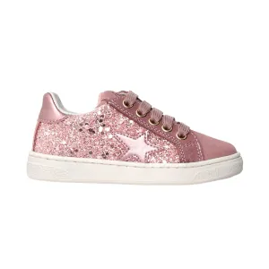 Naturino Girl's (Sizes 27-35) Pinn Zip Pink Glitter/Star Sneaker