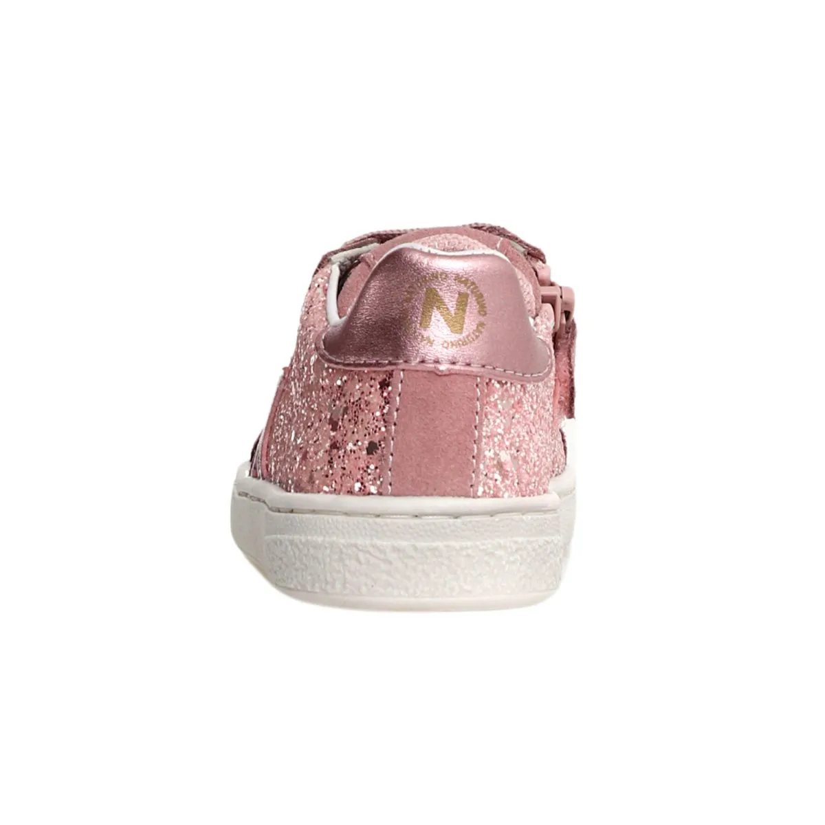 Naturino Girl's (Sizes 27-35) Pinn Zip Pink Glitter/Star Sneaker