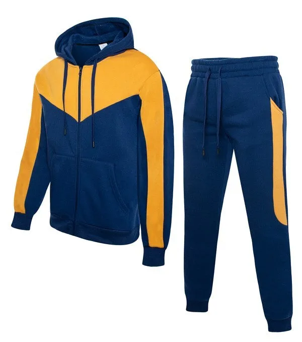 Navy Fleece Jogging Ensemble Active Comfort