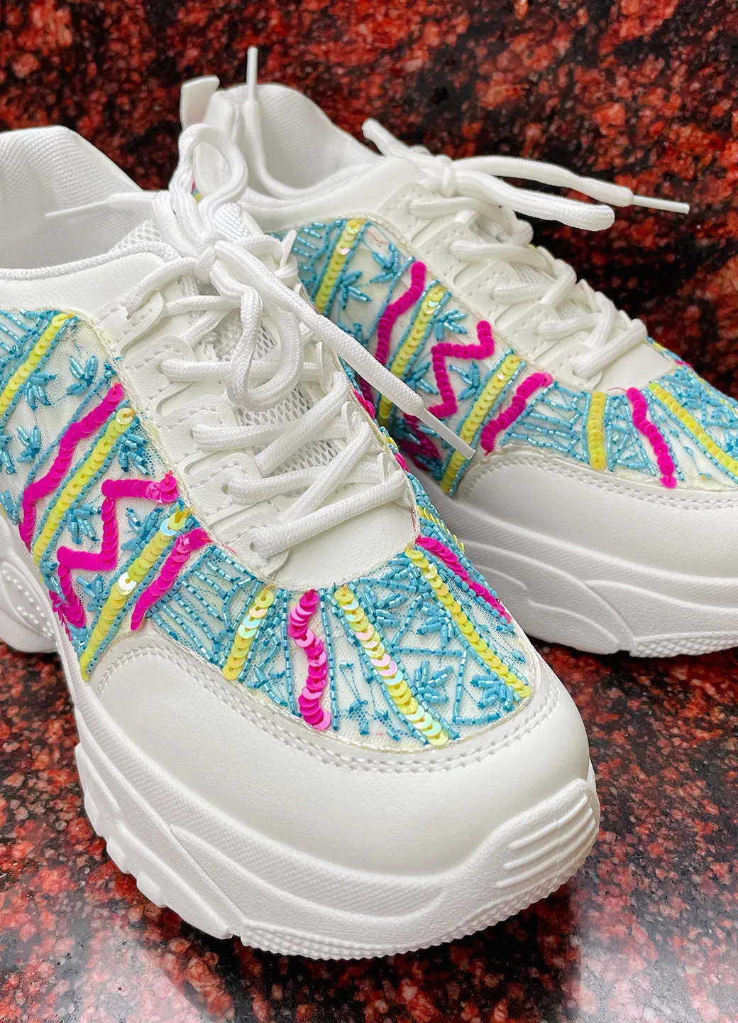 Neon Statement Custom Kanvas Sneakers