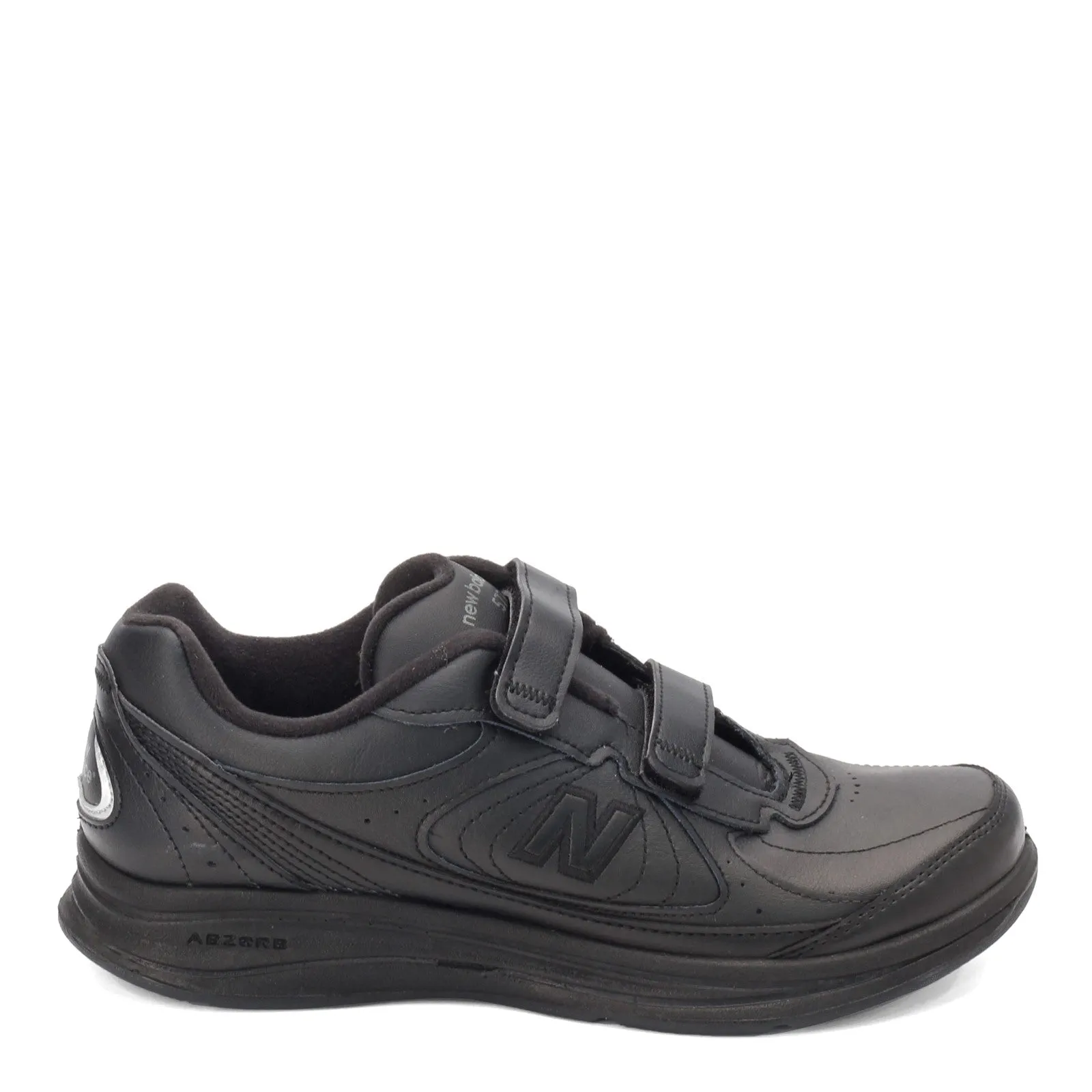 New Balance Men's 577 Velcro Walking Shoes- Black